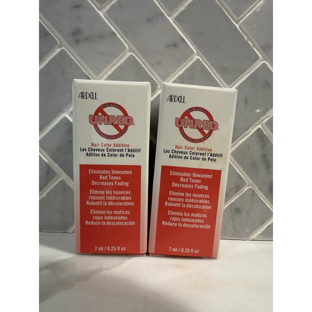 Lot of 2 Ardell Unred Hair Color Additive 0.25 Oz Each Bottle